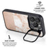 White Rose Gold Marble iPhone 15 Pro Kickstand Case